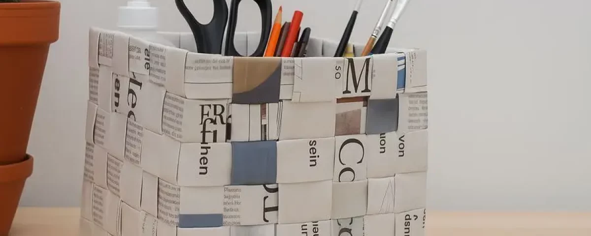 Korb aus Papier flechten_.nordischgruen:KI